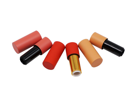 Red Spraying Aluminium Eco Friendly Lip Balm Tubes Massal Dengan Magnet