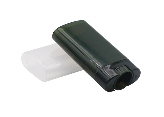15g Dark Green Oval Deodorant Stick Container Small Moq Plastic Deodorant Stick Container