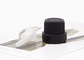 Plastik Black Tamper Evident Cap Dengan Clear Insert 18mm Screw Untuk Botol Kaca