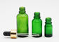 Perawatan Kulit Botol Penetes Minyak Esensial Warna Hijau Dengan Penetes Aluminium