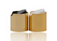 Kosmetik Aluminium Shiny Gold Disc Top Cap Hitam Atau Putih PP Disk Cap 24mm