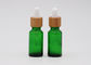 Minyak Hijau 18mm Botol Penetes Kaca Kosmetik Dengan Pipet Pencetakan Bambu