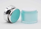 Tabung Plastik Silinder Warna Biru Muda Dan Perak Mengkilap 50g Perawatan Kulit Bulat