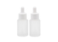 Botol Minyak Esensial Bahu Datar Botol Penetes Kosmetik Putih Kaca Kosong 50ml
