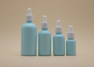 Lapisan Biru Botol Penetes Minyak Atsiri Botol Keramik Putih Untuk Perawatan Pribadi