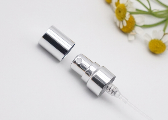 Sekrup Pompa Semprot Parfum Aluminium Mist Untuk Botol Kaca Perak Mengkilap Dengan Tutup