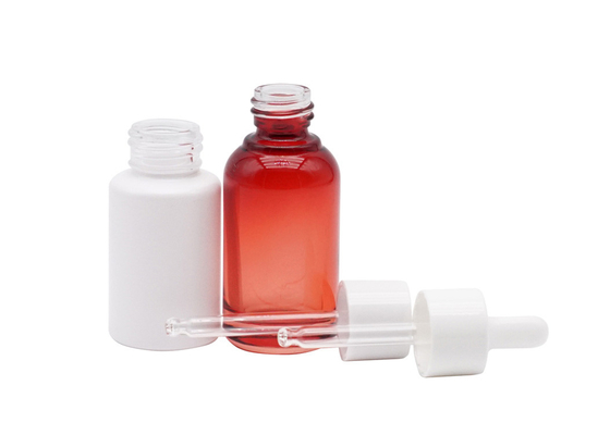 Botol Penetes Kaca Silinder Putih 15ml Kosmetik Minyak Esensial Kosong