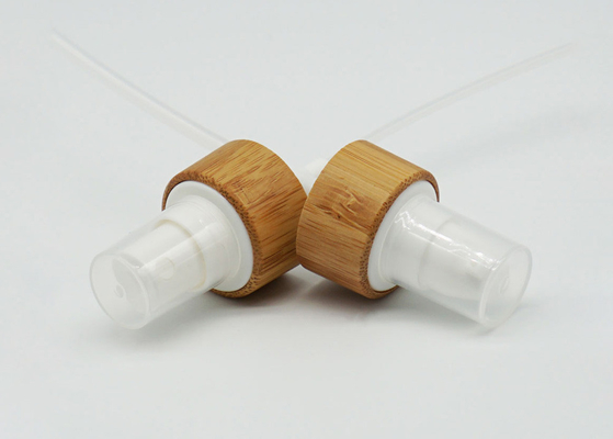 Sekrup 20mm Plastik Penyemprot Kabut Halus Dengan Kerah Bambu Untuk Botol