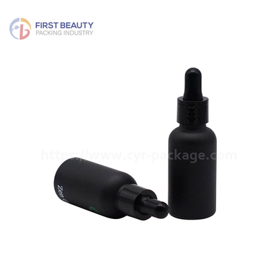 Botol Kaca Penetes Minyak Esensial Kosong Matte Black 5ml - 100ml