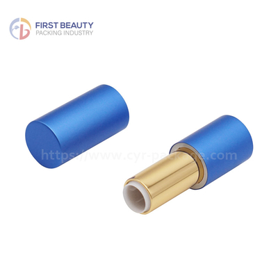 Tabung Lipstick Kosong Plastik Bulat yang Dapat Disesuaikan dengan Cap Snap On
