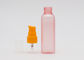 Matte Pink 18mm 60ml Botol Semprot Plastik Isi Ulang Dengan Pompa Jeruk Halus Oranye