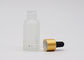 50ml Frosted Clear Oil Botol Kaca Botol Minyak Esensial Dengan Penetes Emas Matte