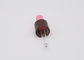 Brown Transparan Penutupan Penetes Minyak Esensial Plastik Dropper Dengan Pink Teat