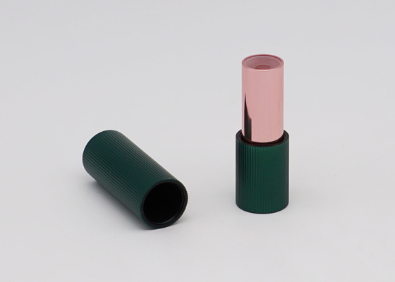 Bentuk Oval Tabung Lip Balm Kosong Magnetik Hijau Tua