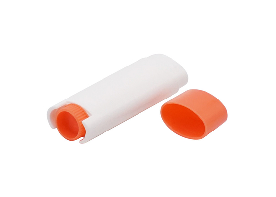 Berbagai Warna Flaky Oval Lip Balm Tube 4.5g Wadah Tongkat Deodoran Plastik Moq Rendah