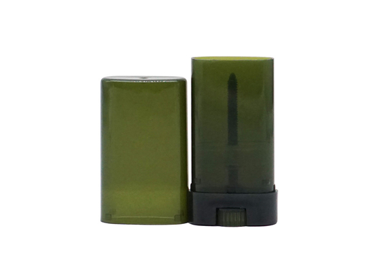 Low Moq Dark Green Deodorant Stick Container 15g Plastik Lip Balm Container Tube