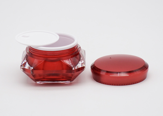 Red Cosmetics Cream Empty Jar 50g Toples Krim Make Up Shin Care