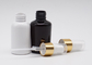 Botol Semprot Plastik Saku Perjalanan Silinder 30ml Dengan Kerah Aluminium Emas